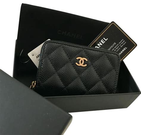 chanel card golder|chanel card holder zipper.